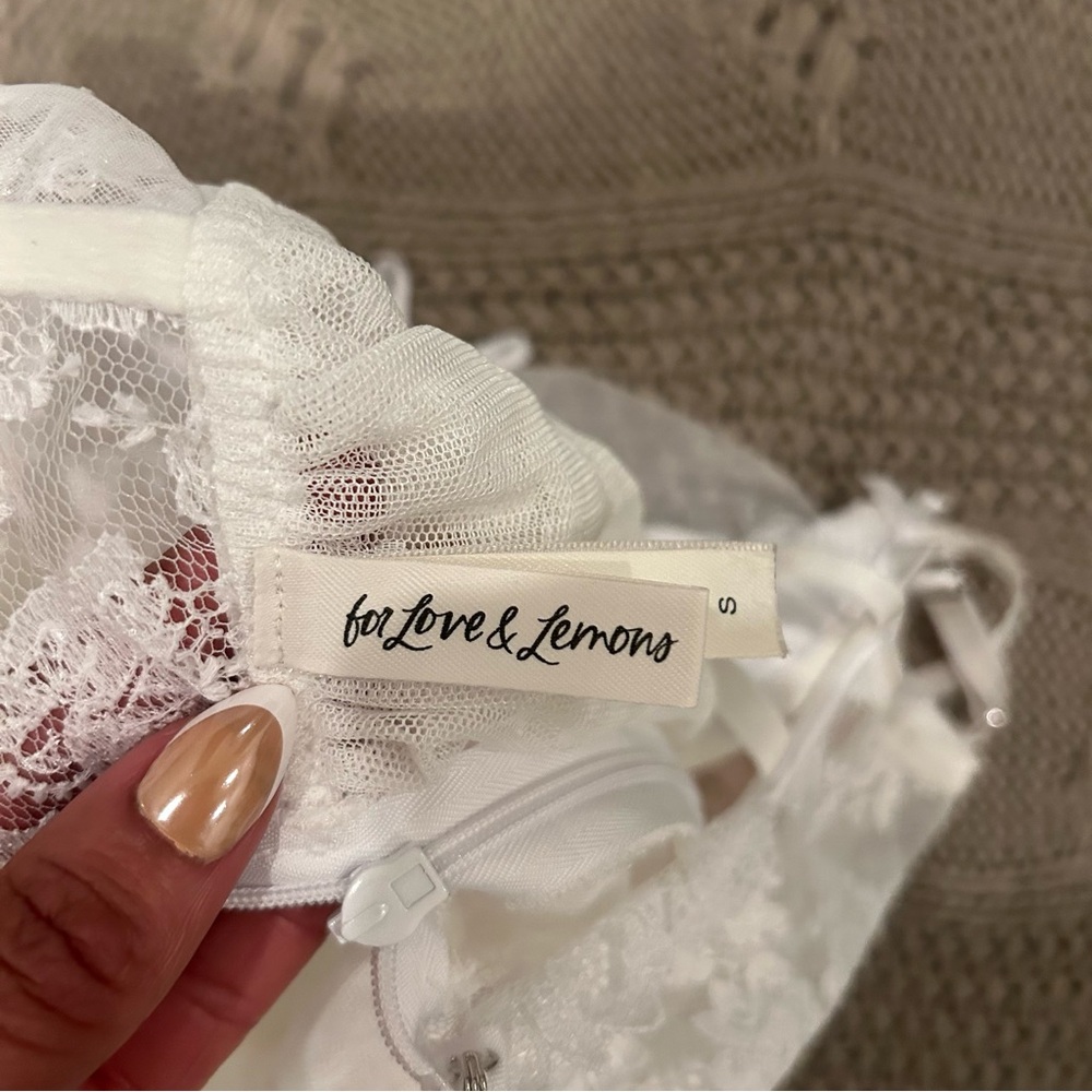 For Love And Lemons Ivory Lace Mini Dress - Picture 5 of 7